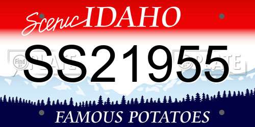SS21955 Idaho License Plate