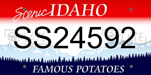 SS24592 Idaho License Plate