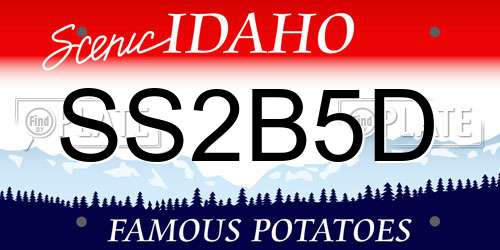 SS2B5D Idaho License Plate