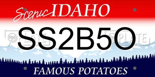 SS2B5O Idaho License Plate