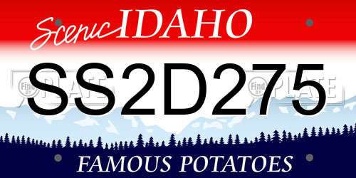 SS2D275 Idaho License Plate