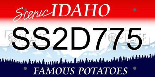 SS2D775 Idaho License Plate