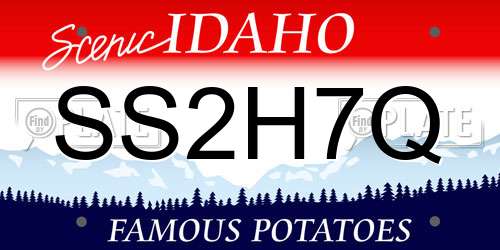 SS2H7Q Idaho License Plate