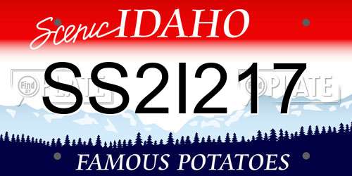 SS2I217 Idaho License Plate