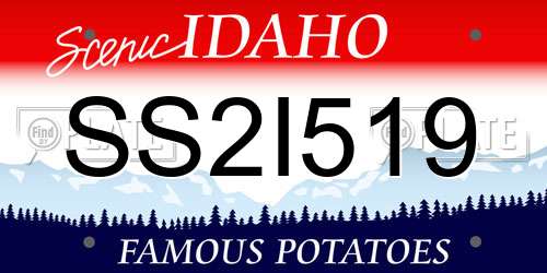 SS2I519 Idaho License Plate