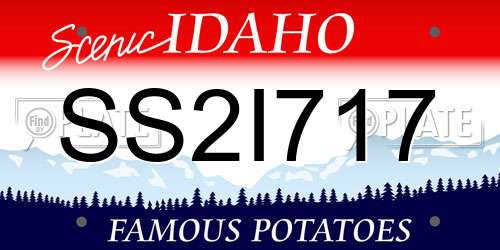 SS2I717 Idaho License Plate