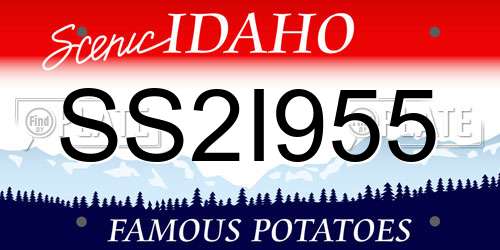 SS2I955 Idaho License Plate