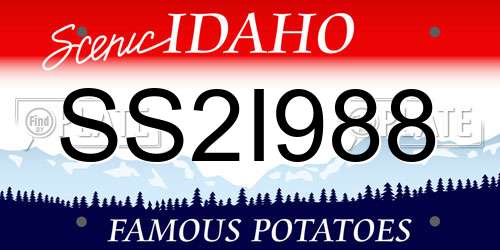 SS2I988 Idaho License Plate