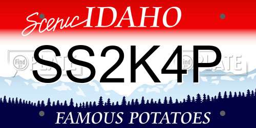 SS2K4P Idaho License Plate