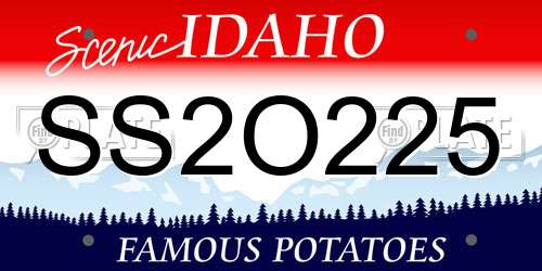 SS2O225 Idaho License Plate