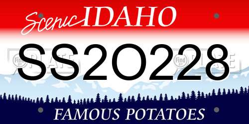 SS2O228 Idaho License Plate