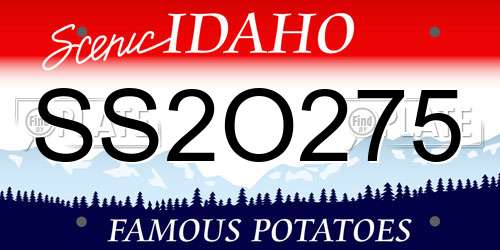 SS2O275 Idaho License Plate