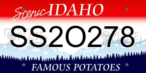 SS2O278 Idaho License Plate