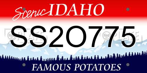 SS2O775 Idaho License Plate