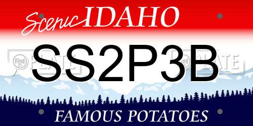 SS2P3B Idaho License Plate
