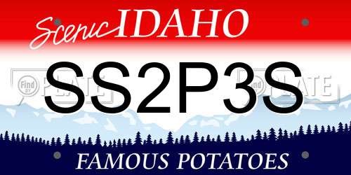 SS2P3S Idaho License Plate