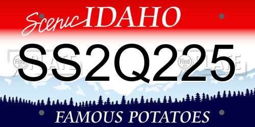 SS2Q225 Idaho License Plate