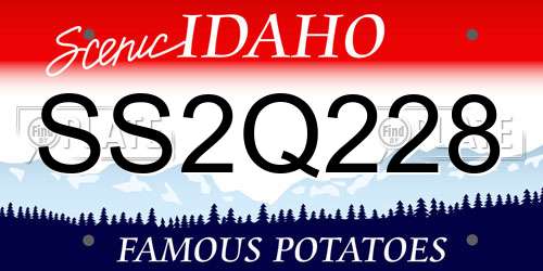 SS2Q228 Idaho License Plate