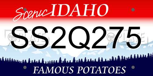 SS2Q275 Idaho License Plate