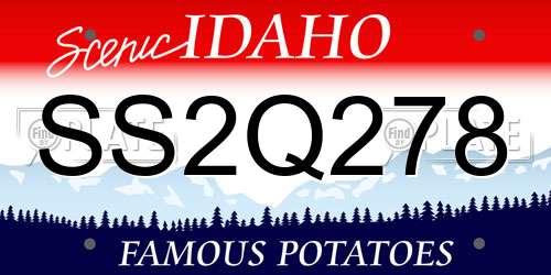 SS2Q278 Idaho License Plate