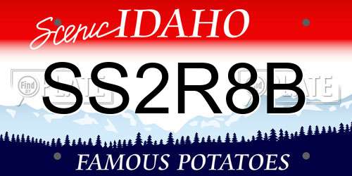 SS2R8B Idaho License Plate
