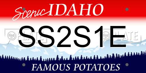 SS2S1E Idaho License Plate