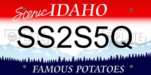 SS2S5Q Idaho License Plate