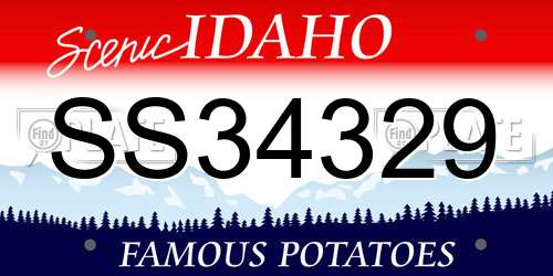 SS34329 Idaho License Plate