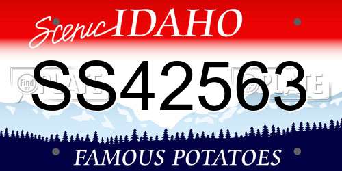 SS42563 Idaho License Plate