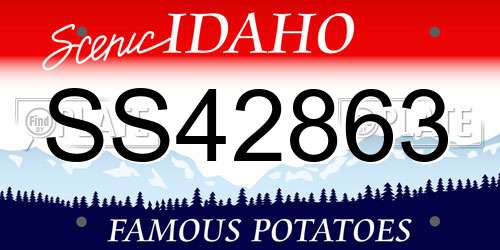 SS42863 Idaho License Plate