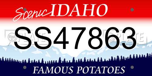 SS47863 Idaho License Plate