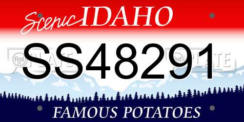 SS48291 Idaho License Plate