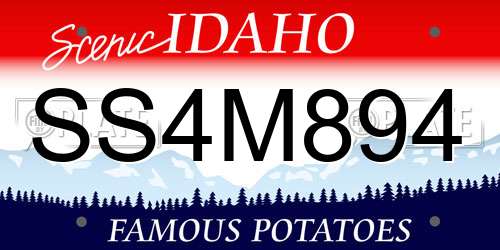 SS4M894 Idaho License Plate