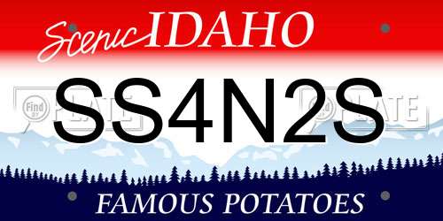 SS4N2S Idaho License Plate