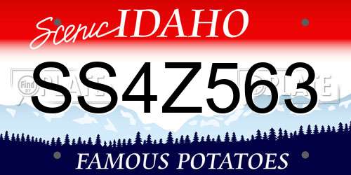 SS4Z563 Idaho License Plate