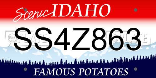 SS4Z863 Idaho License Plate