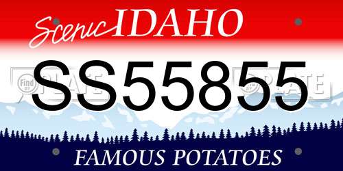 SS55855 Idaho License Plate