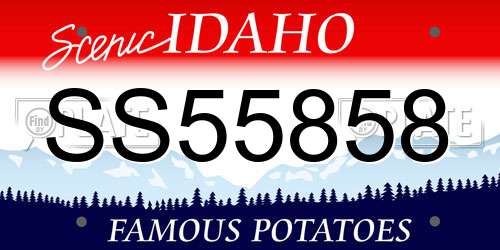SS55858 Idaho License Plate
