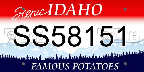 SS58151 Idaho License Plate