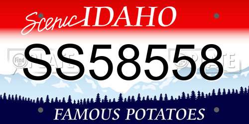 SS58558 Idaho License Plate