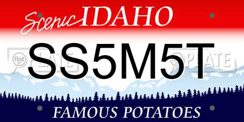 SS5M5T Idaho License Plate