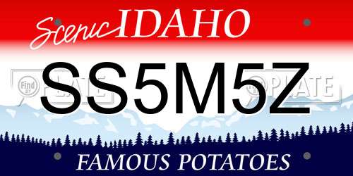 SS5M5Z Idaho License Plate