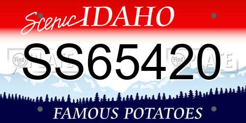 SS65420 Idaho License Plate