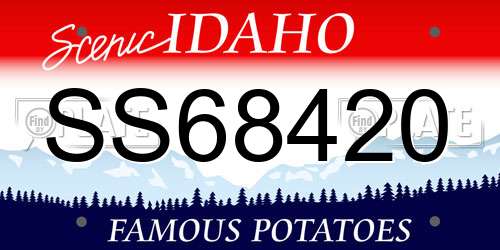SS68420 Idaho License Plate