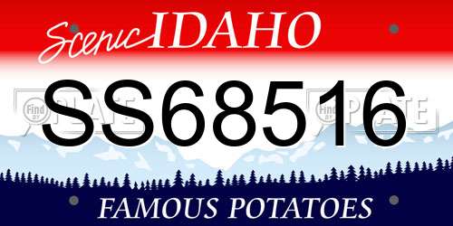 SS68516 Idaho License Plate