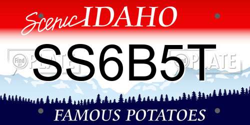 SS6B5T Idaho License Plate