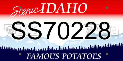 SS70228 Idaho License Plate