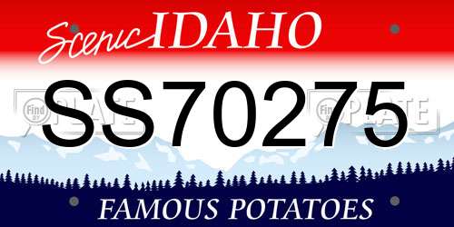 SS70275 Idaho License Plate
