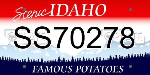 SS70278 Idaho License Plate