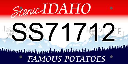 SS71712 Idaho License Plate